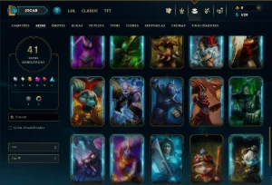Unranked com 30 Champs e 41 Skins - League of Legends LOL