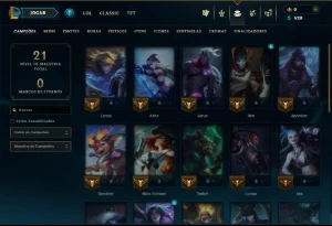 Unranked com 30 Champs e 41 Skins - League of Legends LOL