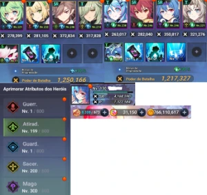 V>Conta Grand Chase Mobile Level 130 + 30K de Gemas