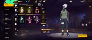 Conta barata com skins Naruto - Free Fire