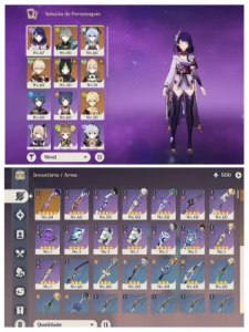 Ar36. Raiden + bis, Alhaitham, Kazuha, Ganyu, tighnari, jean - Genshin Impact