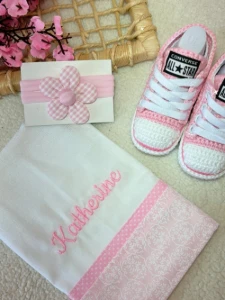 Kit Bebê Personalizado Flor - Artesanato e Personalizados