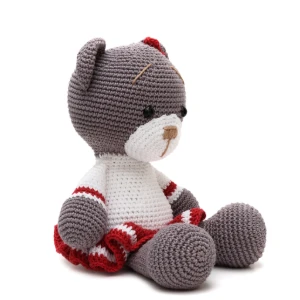 Ursa de Saia Vermelha em Amigurumi - Artesanato e Personalizados