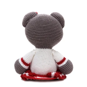 Ursa de Saia Vermelha em Amigurumi - Artesanato e Personalizados