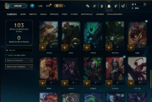 Unranked com 50 Champs e 14 Skins - League of Legends LOL