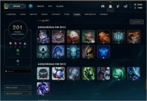 CONTA SEASON 1 - SKINS RARAS - TOP D+ - League of Legends LOL