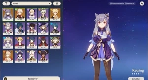 AR 37 - Keqing + Kazuha + Yoimyia + Cortadora da Neblina - Genshin Impact