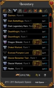 Conta AQW Vários rares e mais de 92k de acs investidos - Adventure Quest World