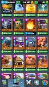 Clash Royale Arena Lendária-LVL11-200K GOLD-17 Lendárias