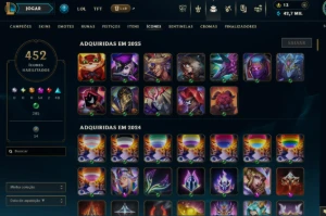 Conta League of Legends com 1299 skins