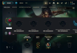 Unranked com 31 Champs e 3 Skins - League of Legends LOL
