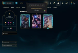 Unranked com 31 Champs e 3 Skins - League of Legends LOL