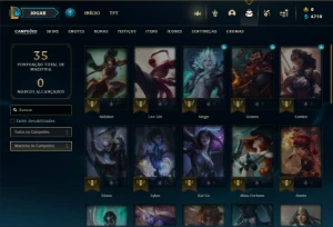 Unranked com 31 Champs e 3 Skins - League of Legends LOL