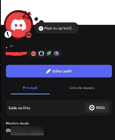 Conta discord com 19k de orbs e decorações (full acess)