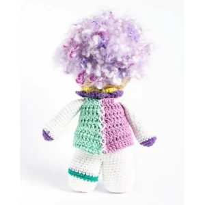 Palhaça de Cabelo Crespo em Amigurumi - Artesanato e Personalizados