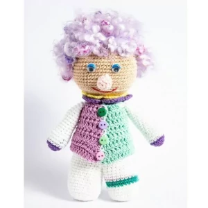 Palhaça de Cabelo Crespo em Amigurumi - Artesanato e Personalizados