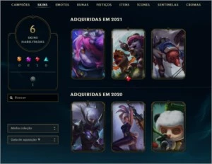 Conta de lol com 15k de rp - League of Legends