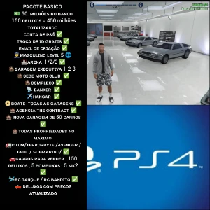 Conta Mod GTA 5 online pacote básico