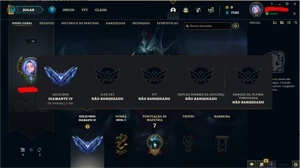CONTA DIAMANTE 4 SMURF - League of Legends LOL