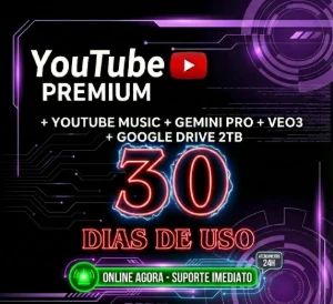 Youtube Premium - Youtube Music- Gemini Pro - Veo3 30 Dias