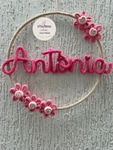 Guirlanda Margaridas em Tricotin - Artesanato e Personalizados
