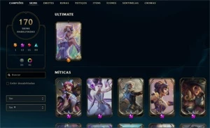 🔱CONTA COM 170 SKINS (13 SKINS PRESTÍGIOS, 21 LENDÁRIAS)🔱 - League of Legends LOL