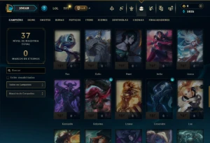 Platina 4 com 60 Champs e 4 Skins - League of Legends LOL