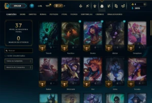 Platina 4 com 60 Champs e 4 Skins - League of Legends LOL