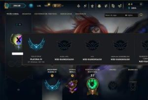 Platina 4 com 60 Champs e 4 Skins - League of Legends LOL