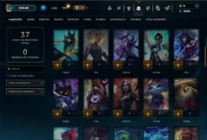 Platina 4 com 60 Champs e 4 Skins - League of Legends LOL