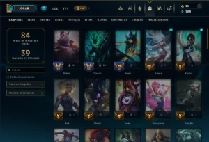 Platina 2 com 60 Champs e 29 Skins +1 Rara ( MONO SUP ) - League of Legends LOL