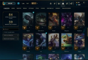 Platina 2 com 60 Champs e 29 Skins +1 Rara ( MONO SUP ) - League of Legends LOL