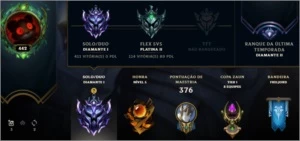 CONTA DIAMANTE 1 MMR DE MESTRE - League of Legends LOL