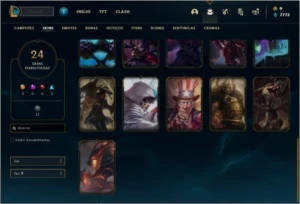 Conta platina 4 com 24 skins e 80 champs - League of Legends LOL
