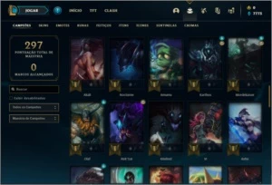 Conta platina 4 com 24 skins e 80 champs - League of Legends LOL