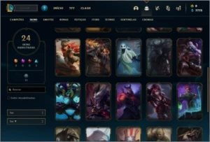 Conta platina 4 com 24 skins e 80 champs - League of Legends LOL
