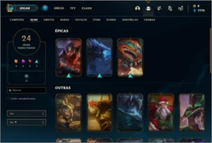 Conta platina 4 com 24 skins e 80 champs - League of Legends LOL