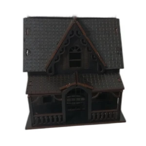 Mini Casinha Gotica preta, Moderna em MDF - Estilo e... - Artesanato e Personalizados