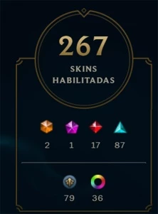 CONTA MESTRE FULL CHAMP 276SKINS - League of Legends LOL