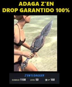 Adaga Z'en's - Drop 100% GARANTIDO! PC-NA