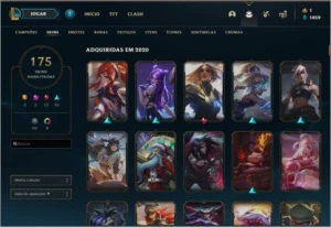conta 175 skins - League of Legends LOL