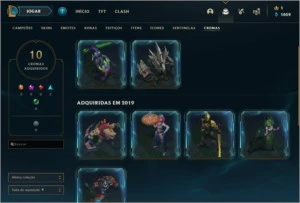 conta 175 skins - League of Legends LOL