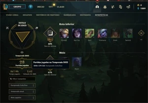 conta gold IV com 61? wr, ganhando 25pdl p/ partida!! - League of Legends LOL