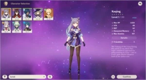 Conta Genshin Impact - KEQING+NOELLE(C1)+SUCROSE+XINGQIU