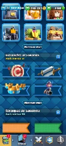Clãs Royale arena 21 8500 trofeus cartas nível 15 1800 gema - Clash Royale