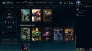 CONTA LOL COM RAMMUS REI, 89 CHAMPS, 26 SKINS, MMR GOLD - League of Legends