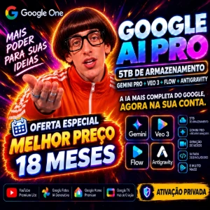 FLOW 18000 CREDITOS Google Ai Pro 30dias 5Tb Gemini Pro Veo3 - Inteligência Artificial