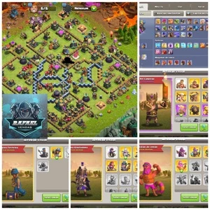 CONTA CV14 FULL COM SKIN LENDÁRIA E PAISAGEM DO CLASHVERSÁRI - Clash of Clans