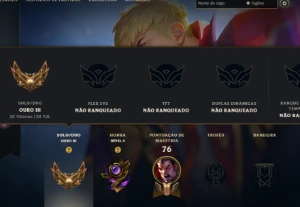Conta Main Singed  Ouro 3  80% WR Singed  Upada à Mão - League of Legends LOL