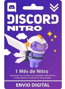 Discord Nitro 1 Mês + 2 Boosters - Gift Cards